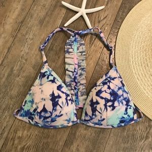 Pink Victoria’s Secret bikini blue tie dye👙